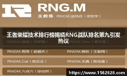 王者荣耀技术排行榜揭晓RNG战队排名第九引发热议