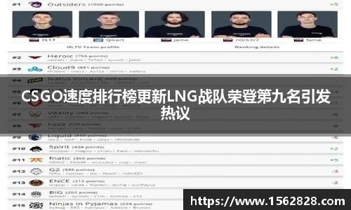 CSGO速度排行榜更新LNG战队荣登第九名引发热议