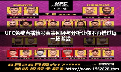 UFC免费直播精彩赛事回顾与分析让你不再错过每一场激战
